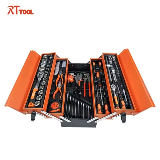 3 Tiers Cantilever Iron & Steel Portable Mechanic Tool Box Chest Hand Tools Organizer OEM