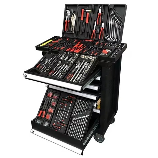 RT TOOL 472Pcs Car Repair Hand Trolley Cabinet With Tools Workshop Tools Tool Chest