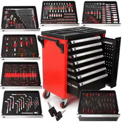 RT 298pcs Tool Cabinet Car Tools Box Set Mechanics Tool Set Wrench Repair