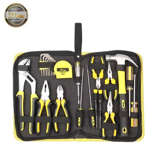 2022 Design 23pcs Adjustable Wrench Screwdriver Hand Tools Pliers Mechanic Tool Set OEM Bag 3-Year Warranty