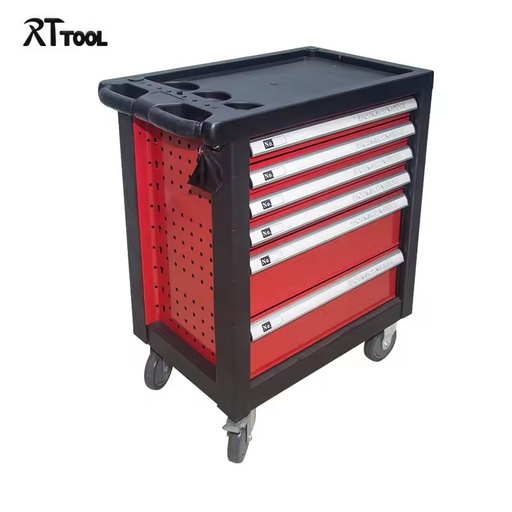 RTTOOL Mechanic Tool Chest on Wheels Trolley Workshop Lockable Tool Cabinet Empty