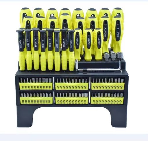 SOLUDE 100pcs Hand Tool Sets Tool Set with Screwdriver and Precision Screwdrivers and Inserts and Socket Rod