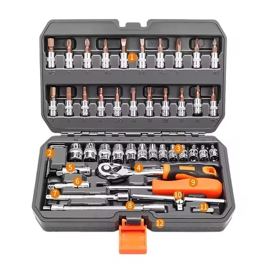 46 Pcs 50BV30 Material Combination Hand Tools Portable Universal Socket Wrench