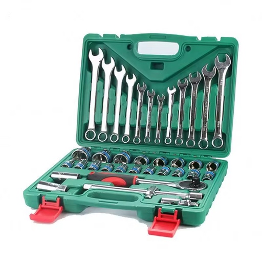 Excavator Wholesale Heavy Duty Hand Tool Portable 61 Pcs Auto Car Repair Kit Ratchet Socket Wrench Set With Blow C