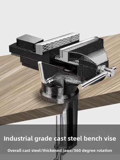 Industrial Grade Cast Iron Mini Bench Vise Multi-Functional Household Universal Flat-Jaw Clamp Workbench Woodworking Made