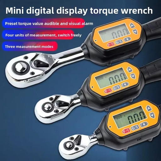 Digital Adjustable Preset-Type High-Precision Electronic Display Ratcheting Torque Wrench S2 Tool Steel 100Nm Max Torque