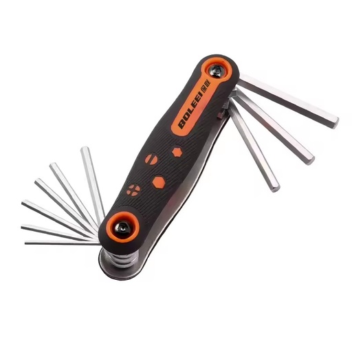 Industrial Folding Hex Key Tool Set Chromium-vanadium Steel Metric Imperial Torx Screwdriver Universal 6-Point Multi-Size Allen
