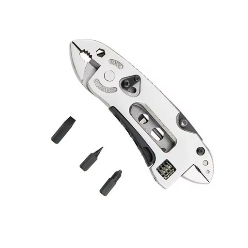 Cross-border Mini Outdoor Camping Multi-functional Wrench Folding Screwdriver Pliers Tool Set 45#Steel Stripping Function