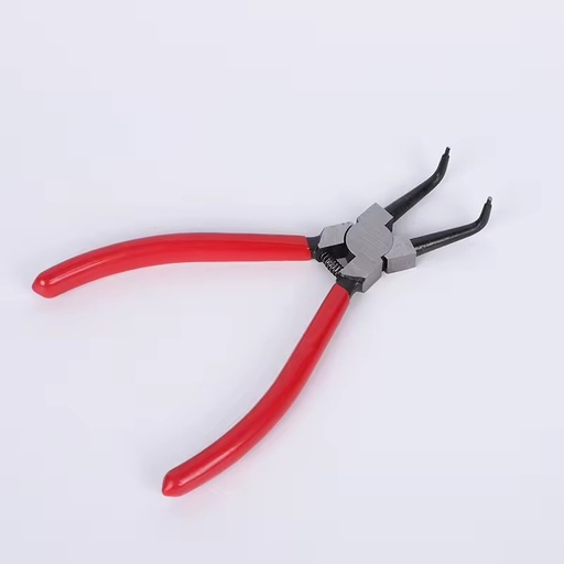 DIY 7-inch Carbon Steel Straight Jaw Circlip Pliers Four-Piece Set with Inner/Outer Bending Plastic Handle for Crimping Cutting