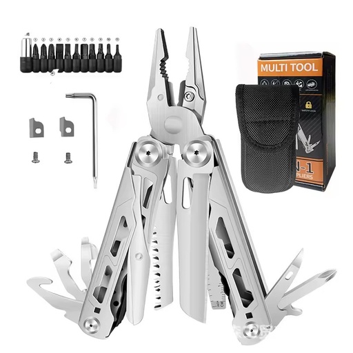 Source-factory Industrial Multi-function Tool 28-in-1 Outdoor Cast Steel Folding Pliers Camping Tactical Use Vehicle-mounted