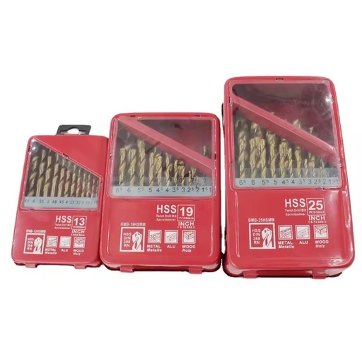 Twist Drill Set Titanium Plated High Speed Steel Twist Drill Board Sheet Iron Aluminum Alloy Drill Iron Box