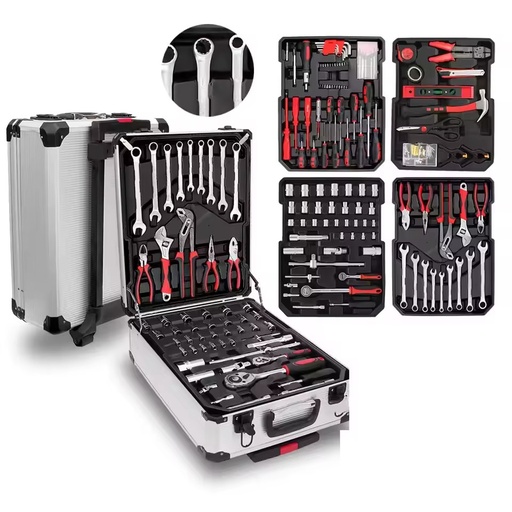 187PCS Toolbox Hardware Tool Hand Tools Ratchet Socket Wrench Spanner Set Mechanic Screwdriver Tool Set