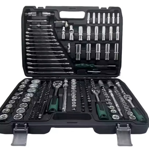 216-piece Chromium-vanadium Steel OEM Hardware Socket Ratchet Wrench Car Repair Toolbox Set Hard Case Multi-function Hand Tools