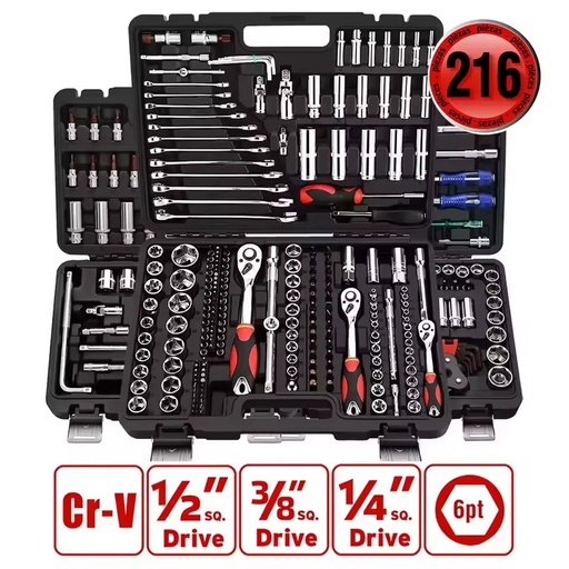 Auto Repair Herramientas Kit Spanner Tools Set Box Hand Tools Ratchet Wrench Steel Car Mechanics Tools Socket Wrench Set