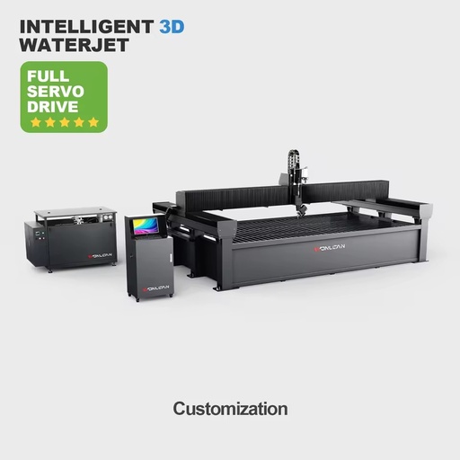 Cnc Ceramic Cutting Waterjet Machine 45 Degree 5 Axis 3d Water Jet Cutting Machine