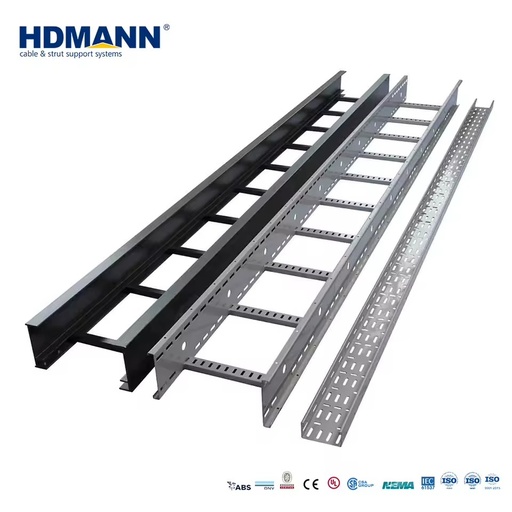 Custom Different Material Size FRP Cable Tray Ladder Galvanized Cable Ladder Cable Tray With Accessories and Fittings