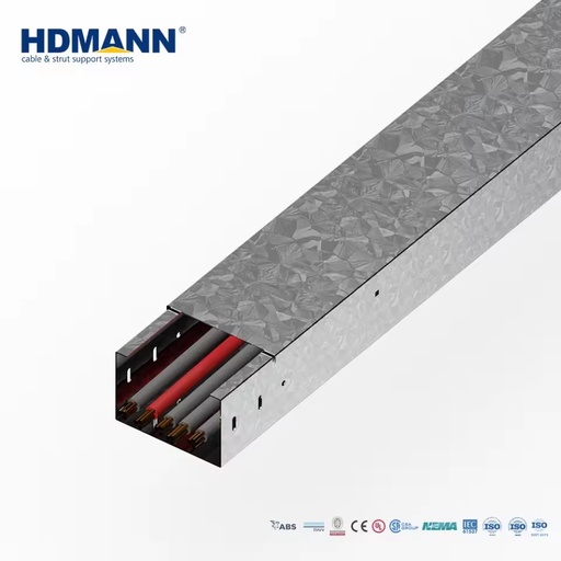 ISO Certified Corrosion Resistant Hot Dip Galvanized Steel Enclosed Cable Trunking for Infrastructure Project
