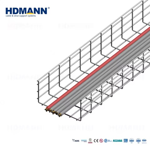 ISO Certified 100x300mm Stainless Steel 304 Wire Mesh Cable Tray for Modern Laboratory Cable Management