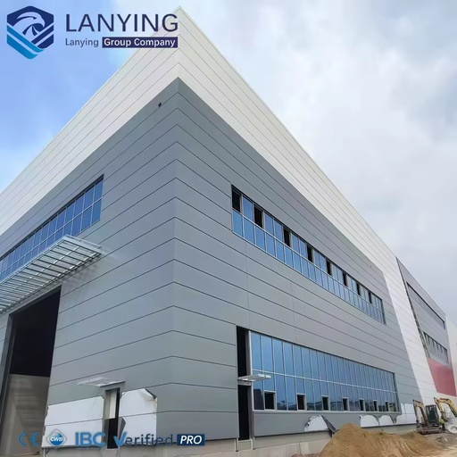 Modern Prefab Steel Structure Building Prefabricated Warehouse/Workshop/Aircraft Hangar/Office Construction Material