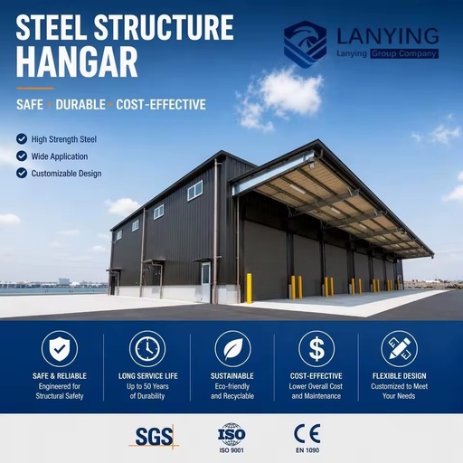 Engineered Heavy-Duty Steel Hangar Solution With Integrated Cantilevered Loading Canopy for Multi-Functional Storage