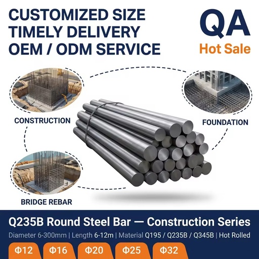 Premium Hot Rolled Carbon Steel Bar Round Steel Rod SAE 1020 1018 1045 1095 4140 4340 8620 C45 42CrMo C45 42CrMo 10mm 1250mm