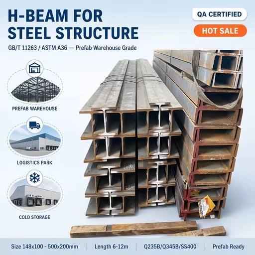 Low Price High Strength H Beam Low Alloy H Section Heavy Duty H Profile SM400 ST37 ST44.2 E250GrA A588 Size 200*200mm HW HM 6m