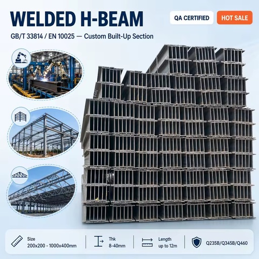 Best Sale Q235B Carbon Steel H Beams Galvanized H Section Steel S235 Hot Rolled Structure Profile Steel With Competitive Price
