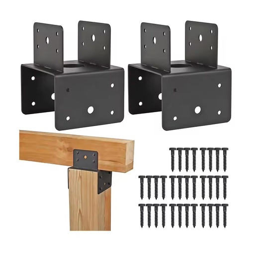Wholesale 4x4 6x6 Post Anchor Connector Metal Steel Cap Tie Bracket for Wood Posts and Beams