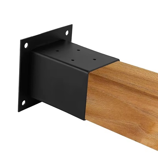 Heavy Duty 4x4 Wood Fence Post Anchor Base 2mm Thick Steel and Black Powder Coated