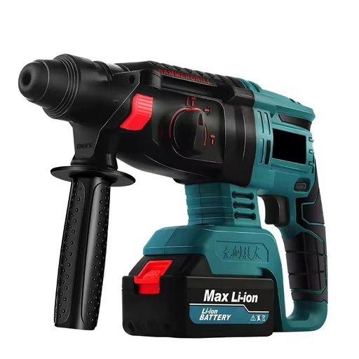 Three-in-one Heavy-Duty Brushless High-Power Cordless Rotary Hammer Concrete Drill Impact Driver 21V Lithium-Ion Battery 6200