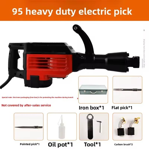 65 to 125 Type High Power Heavy Duty Industrial Demolition Hammer Large Size Concrete Breaker Supports 110V Voltage