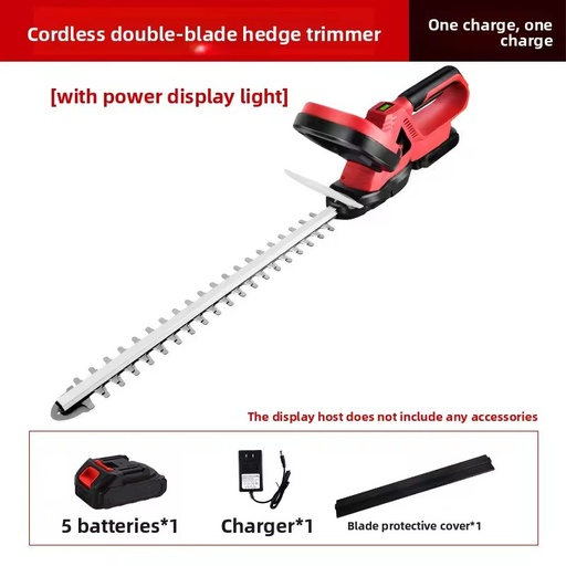 Multifunctional Electric Hedge Trimmer Cordless Handheld Garden Hedge Shear Tool with Digital Display and Brushless Motor for H