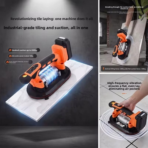 9 Speed Adjustable DIAL Switch Electric Vacuum Suction Cup High Suction Vibration Tile Leveler Glass Lifting Wall Floor Tool