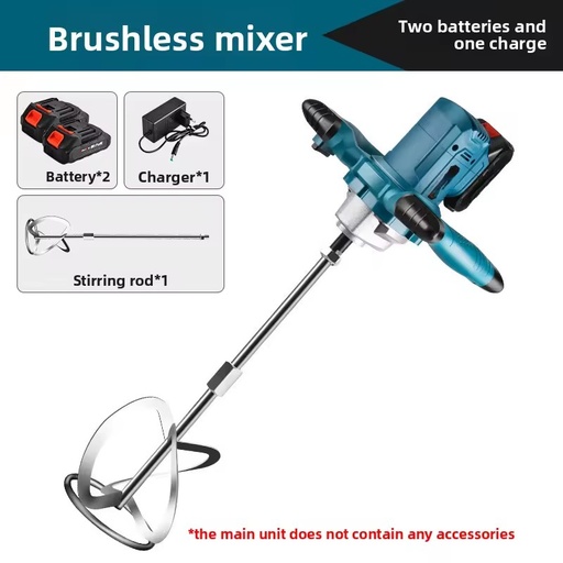 Industrial Grade Handheld Lithium Battery Mixer Multifunctional Putty Powder Concrete Mixer High Power Electric Brushless Motor