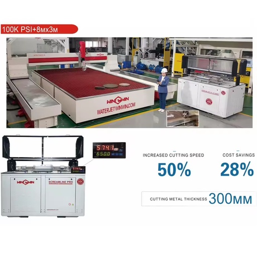AC 5-Axis 4m*2m 3.5m*2.5m CNC Waterjet Cutting Machine High Precision Waterjet Cutting Machine for Stone Marble Tile Cutting
