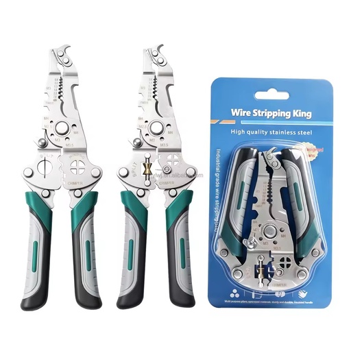 Hot Selling Multi-Functional Pliers Folding Wire Stripper Crimping Tools Popular Stainless Steel DIY Serrated Cutting Cable