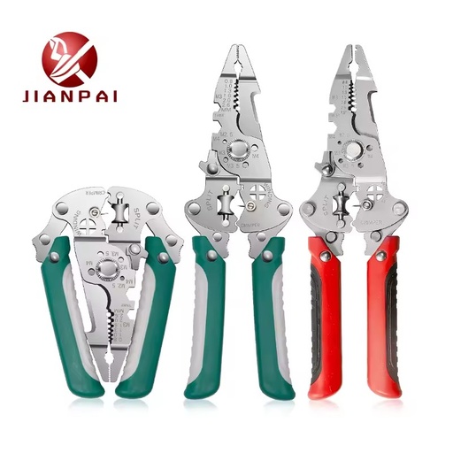 New Design 9 in 1 Folding Wire Strippers Crimping Pliers Multi-Functional Pliers for Electricians and Home Repair Hand Tools