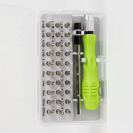 Small Size 32-In-1 Multi-Functional Portable Hardware Screwdriver Set Small Size Hand Bit Plastic Case Maintenance Repair
