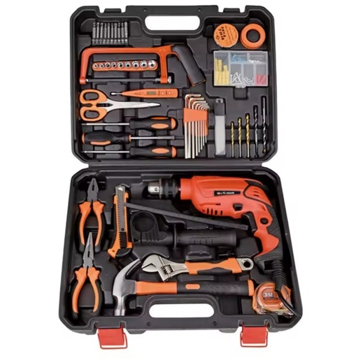 Household Multi-function 118pcs Tool Set 13mm Impact Drill Power Tool Kits Mechanic Tool Sets