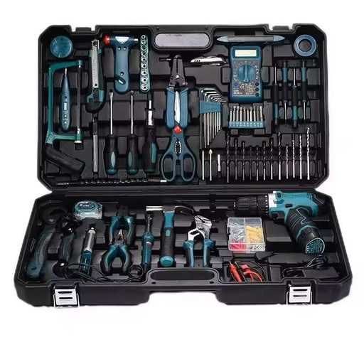 Hot Selling Rechargeable Lithium-ion Drills Power Tool Sets Herramientas Combo Tools Kit Machine Set Hand Wrench Tool Box Set