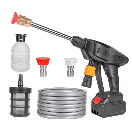 Factory Direct QY QYBY-1033 24V Powerful Lithium Battery Wireless Car Wash Machine High Pressure Water Gun Multi-function Foam