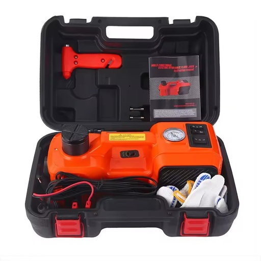Portable 3 Ton Hydraulic Steel Electric Jack 12V Car Lifting Emergency Repair Tool Set for Vehicles