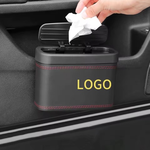 Hot Selling Modern Style Plastic PP Black Waterproof 3-6L Capacity Inside Door Hanging Car Trash Bin