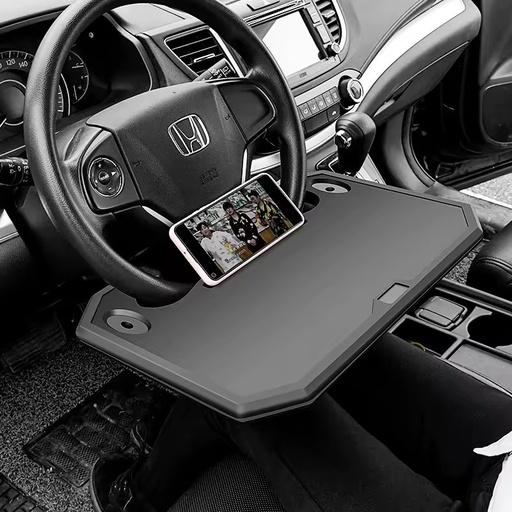 QY Multifunctional ABS Car Steering Wheel Table Universal Vehicle Steering Mount Laptop Stand with