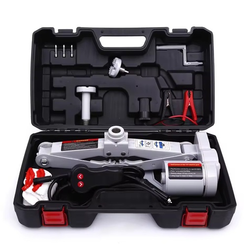 2026 High Quality 2T/3T Portable Steel 12-42cm 12V Automatic Emergency Tire Change Scissors Electric Car Jack Lift 1-Year