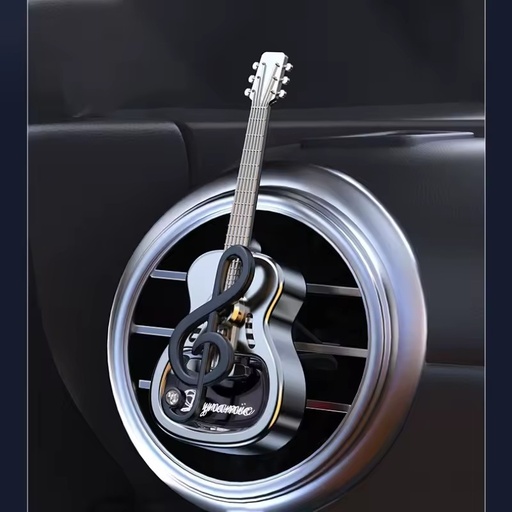 Luxury Creative Plastic Guitar Car Air Freshener Vent Clip Music Note Auto Outlet Air Purifier No Electricity Required