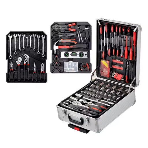 Low MOQ Factory Directly Wholesale Aluminum case Hardware Tool 186pcs Screwdriver Tool Kit