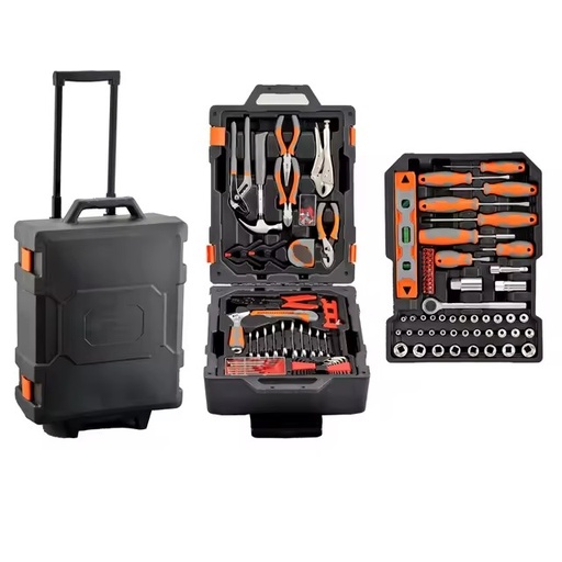 191 Pieces Trolley Tool case Promotion Tools Set Mechanic Socket Wrench Tool Kit