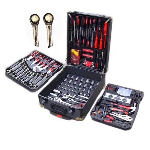 High Quality 187 Pcs Kraft Tool Set with Ratchet Spanner in Trolley for Car Repair