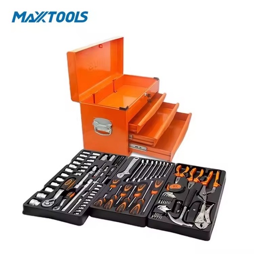 Professional 124PCS CR-V Mechanic Tool Set Socket Wrench Kit for Auto Repair Garage Maintenance OEM ODM Hand Tools